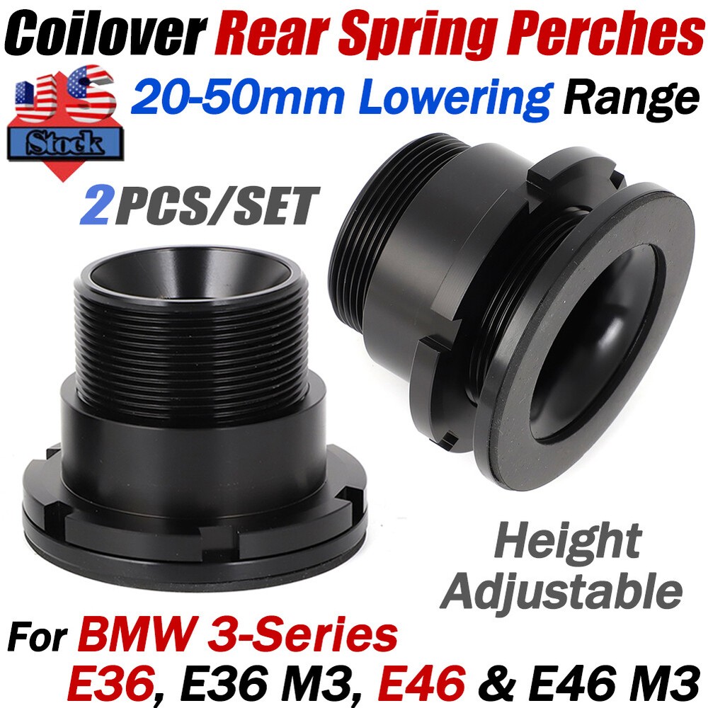 Height Adjustable Rear Spring Perches Kit For BMW E36,E36 M3,E46,E46 M3 3-Series