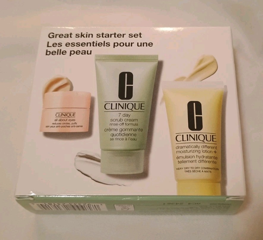 Clinique 3 Step Starter Kit Travel Size Box NEW