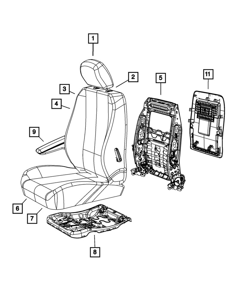 Genuine Mopar Front Headrest 1TU691VSAA