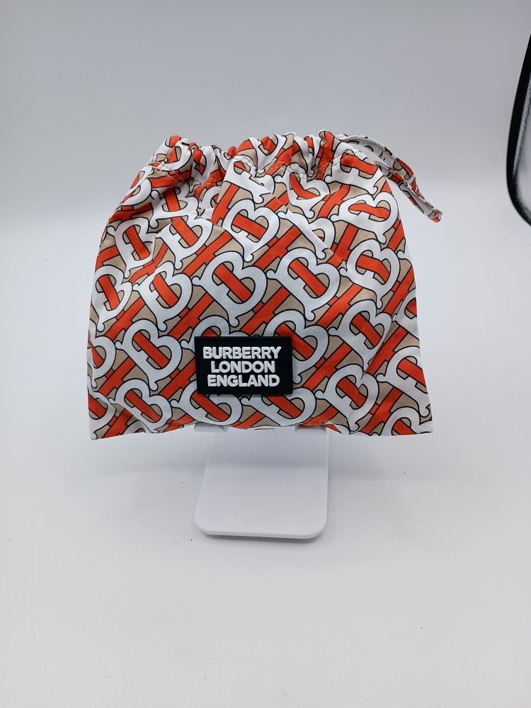Burberry Monogram Print Nylon Drawcord Pouch