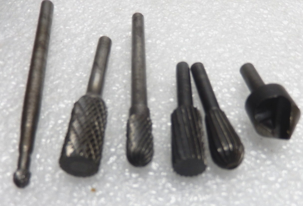 (6) Vintage 1/4" Carbide Rotary Burr Bits