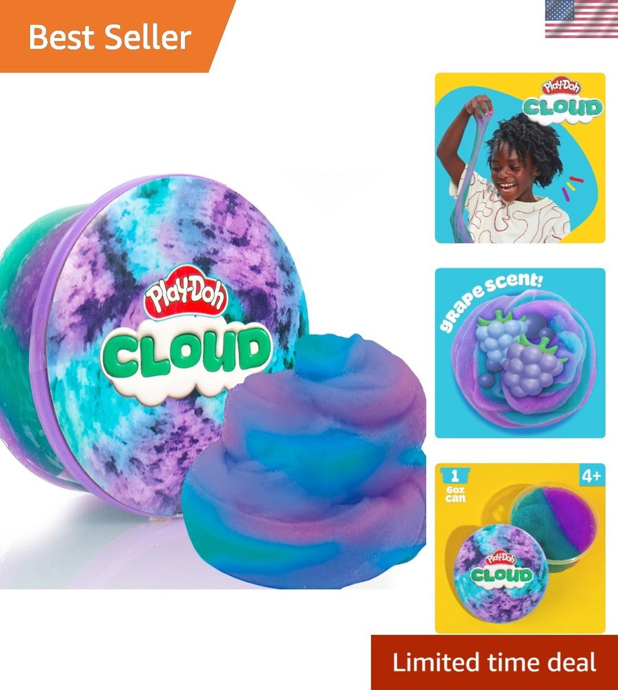 Fluffy 6 Oz Play-Doh Scented Cloud Slime – Purple & Teal with Blue Raspberry