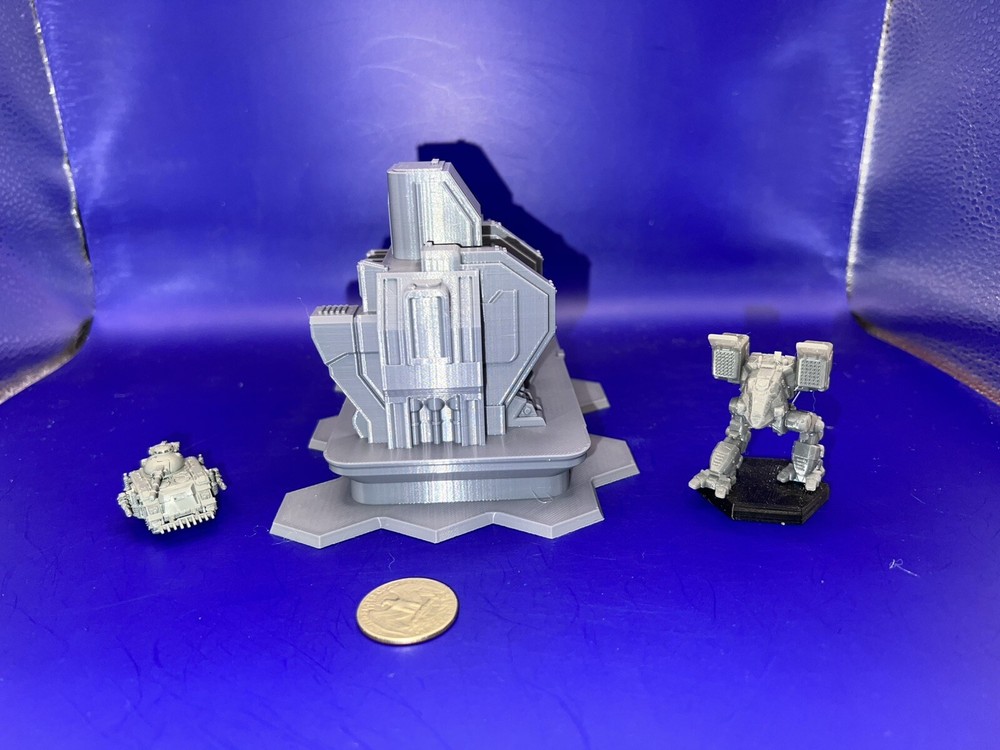 Sci-fi Colonial Loading Dock Pier w/ Hex Base, War Game Terrain (6mm scale)