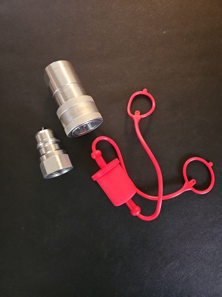 1-Set 1' Ag ISO5675 Hydraulic Quick Connect Tractor Coupling  Poppet Valve