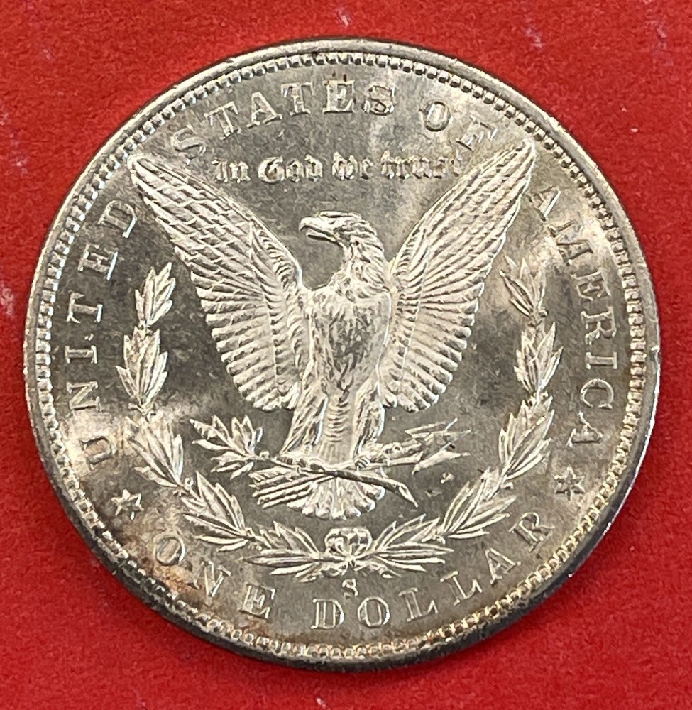 1880 S Morgan Silver Dollar, Gem Uncirculated.
