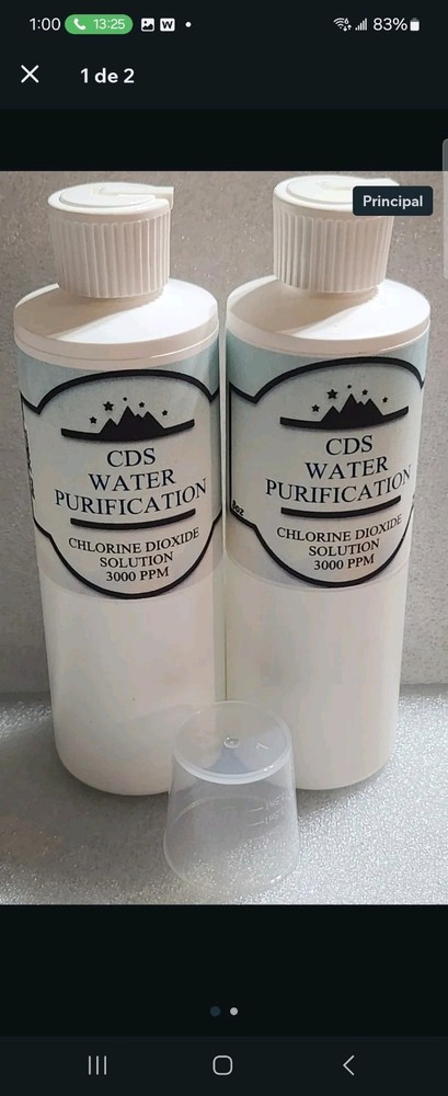 CDS Water Purification -2 Bottles 8oz 240ml.