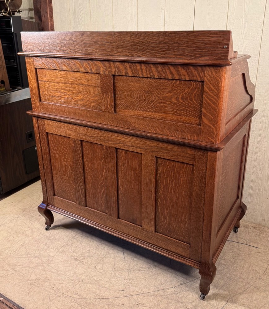 Antique Oak Macey's Roll Top Desk