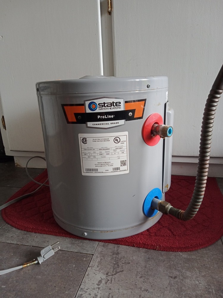 State Proline Commercial Electric Water Heater. 6 Gallon Used In Small Office.