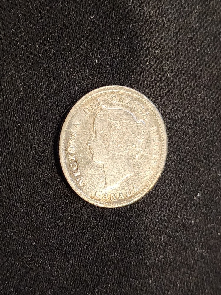 1872H Canada 5 Cents Silver Coin