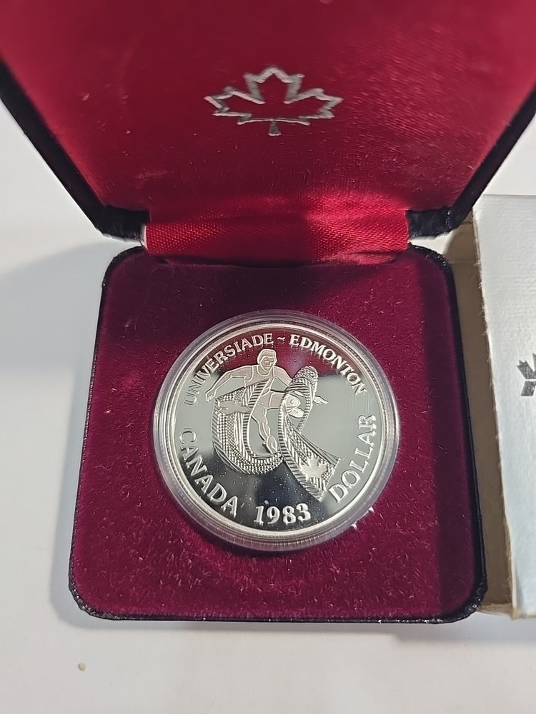1983 Canada Proof Dollar .500 Silver Edmonton University