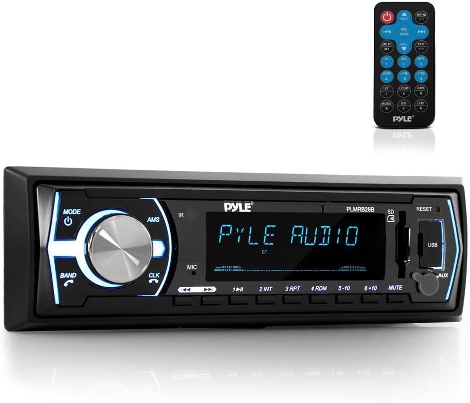 Digital LCD Marine Stereo Receiver - 300W Power, Bluetooth, USB/SD Support