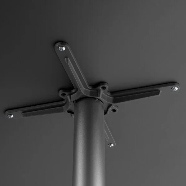 18'' Square Restaurant Table Base with 3'' Dia. Bar Height Column