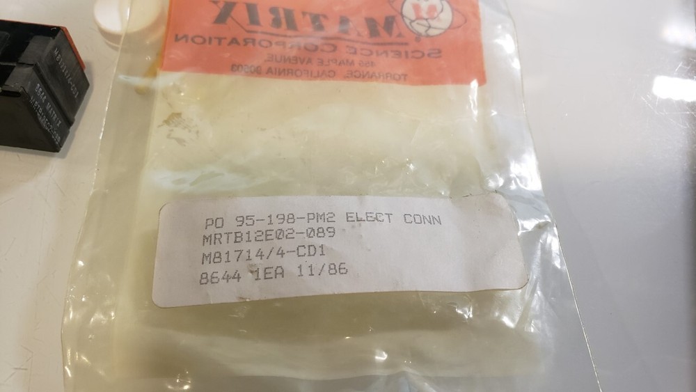 (2) MATRIX TERMINAL CONNECTORS M81714/4-CD1 MRTB12E02-089