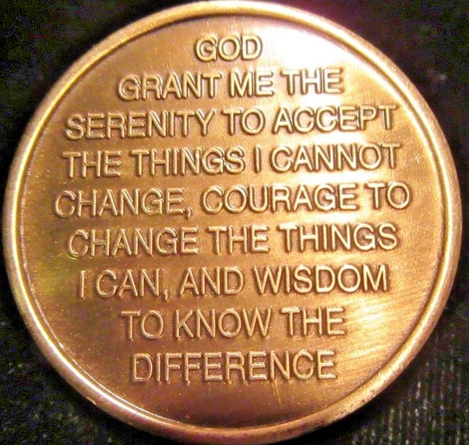 Alcoholics Anonymous AA NA Bronze Medallion HIGHER POWER Chip Token Sober