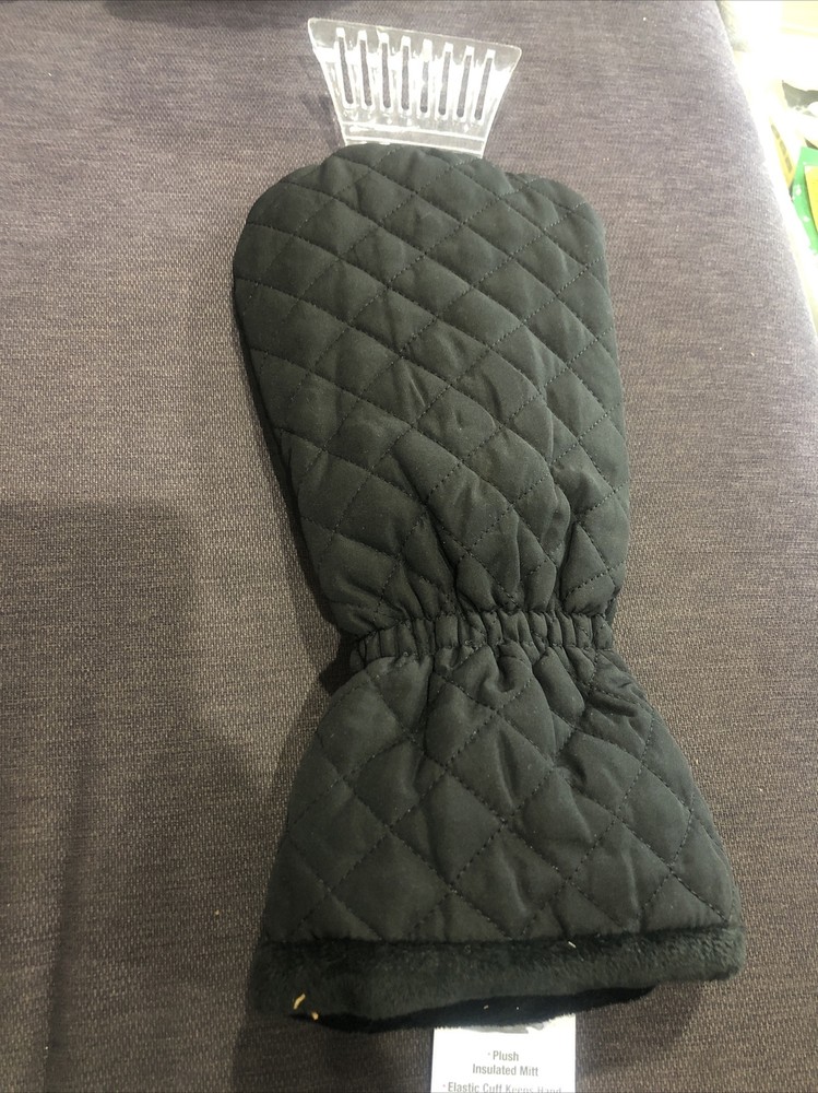 Mark Feldstein Deluxe Windshield Ice Scraper Mitt, Insulated - Black - One Size