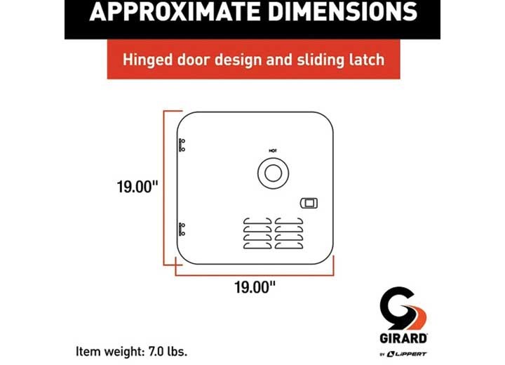Girard 2022107540 Door Kit - Large - White 2GWHDAS10
