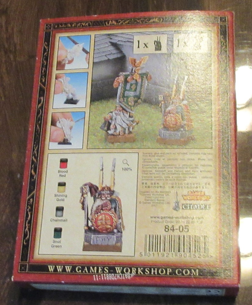 Warhammer EMPTY Collector's Box : Dwarf Lord and Standard Bearer