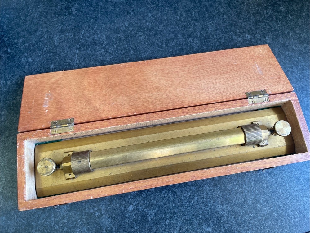 Brass Parallel Ruler Nautical Boxed Props Display