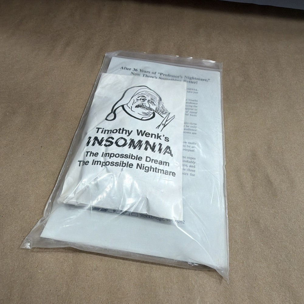 Timothy Week’s Insomnia The Impossible Dream The Impossible Nightmare Rope Magic