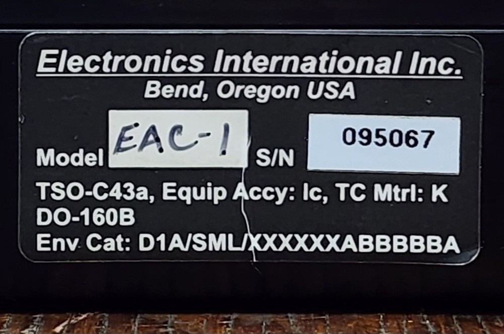 E.I. Inc. Digital EGT/OAT/CHT Indicator pn: EAC-1