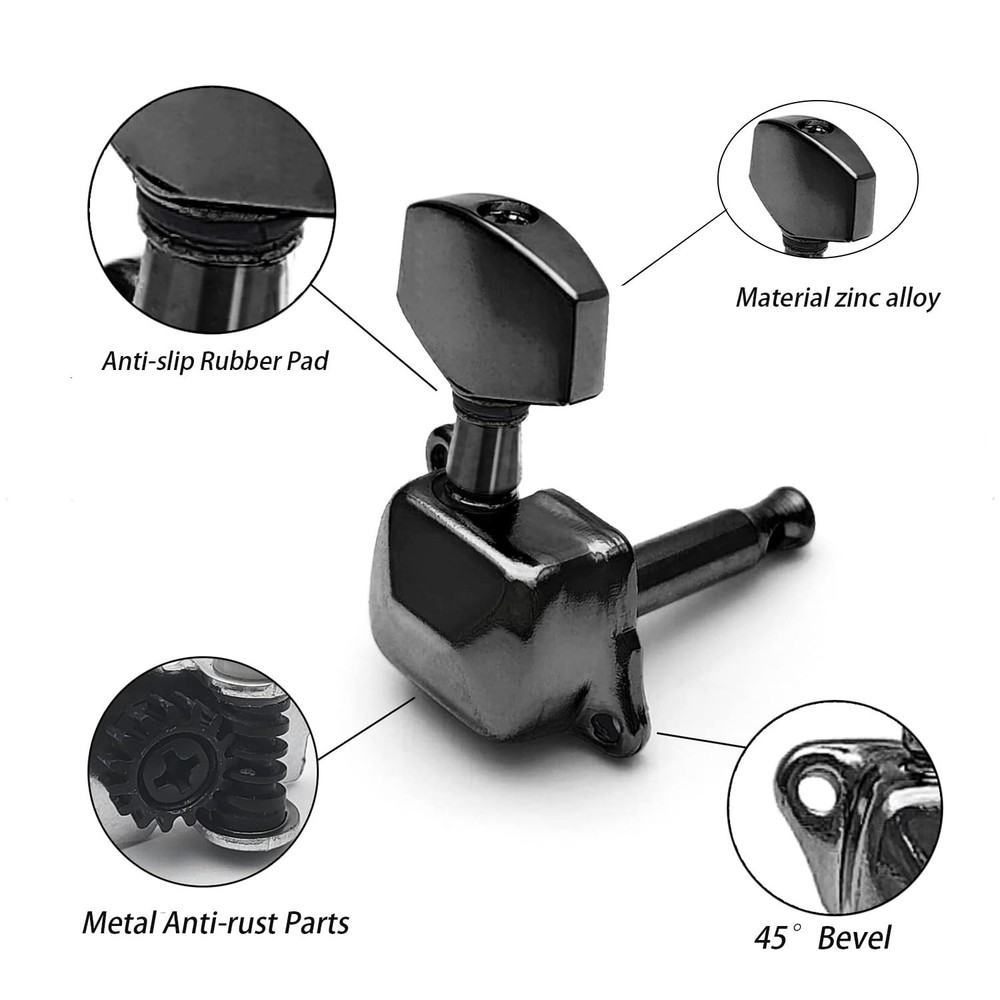 6 Pieces 3L3R Semi-closed Guitar String Tuning Pegs Tuner Machine Heads Knobs...