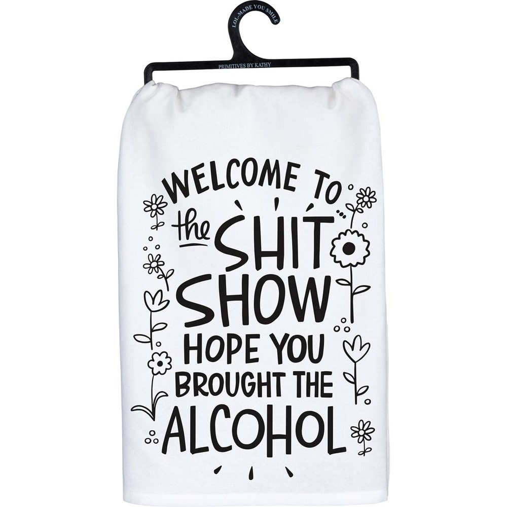 Hope You Brouught Alcohol | Kitchen Dish Towel | Primitives by Kathy