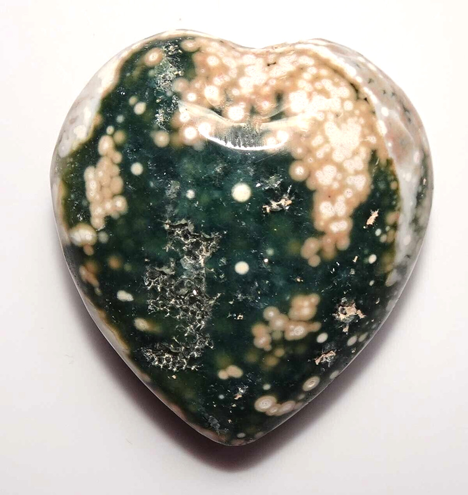 Ocean Jasper Heart Stone  Madagascar sc443b