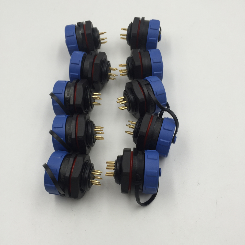 5 Pcs Waterproof SP13 SP17 SP21 IP68 Circular Multipole Plug Socket Connector