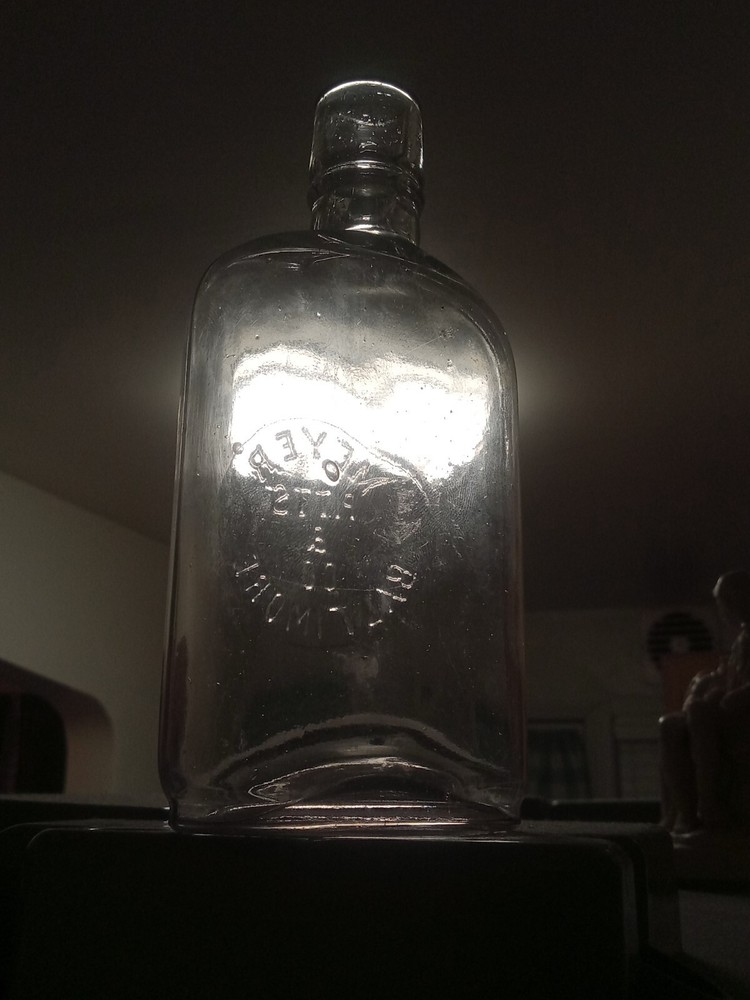 Ca.19oo "MEYER PITTS & CO" BALTIMORE MD WHISKY FLASK OR. STATE 6" BIM