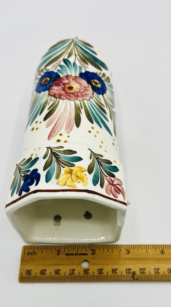 Austria Hanging ceramic vase with flower decor, 1920 - 1940