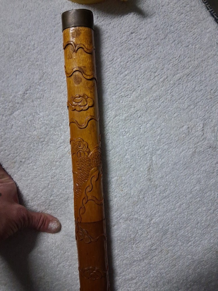 17" Double Carved Dragon Knife