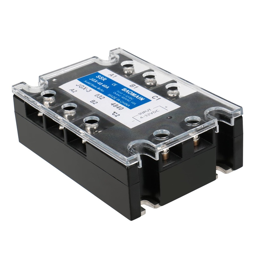 3 Phase Solid State Relay JGX-3340A 4-32 VDC Input 480VAC 40 Amp Output
