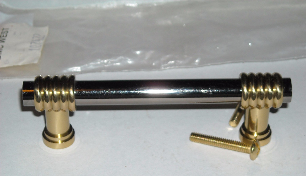 9 six Amerock  Nickel silver color Solid Brass Pull 3-15/16" center 3" drawer