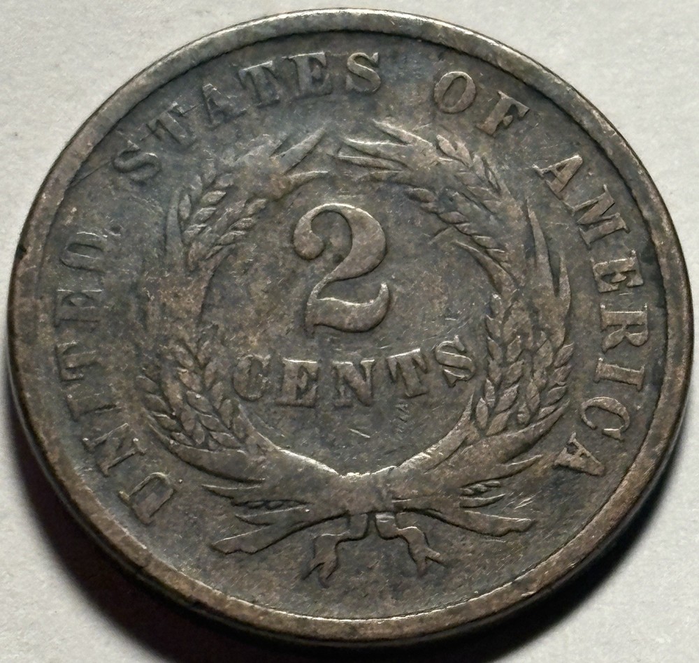 1867 Two Cent Piece — Circulated 🔥 Exact Coin