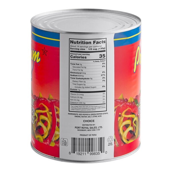 Mixed Pepper Strips with Onions - 6/Case #10 Can