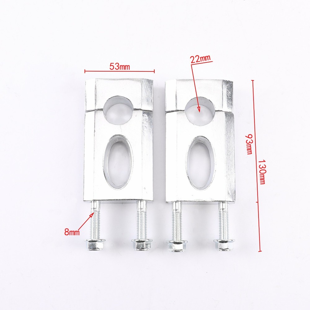 33mm Motorcycle Triple Tree 22mm Handlebar Riser Mounting Clamp Front Fork Bikes
