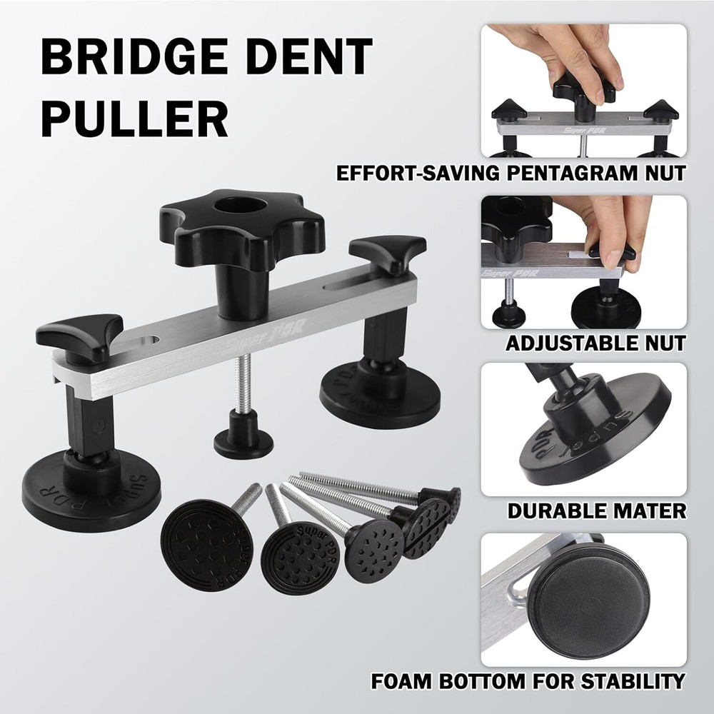 Professional Paintless Dent Removal Tool Car Dent Repair Puller Kit