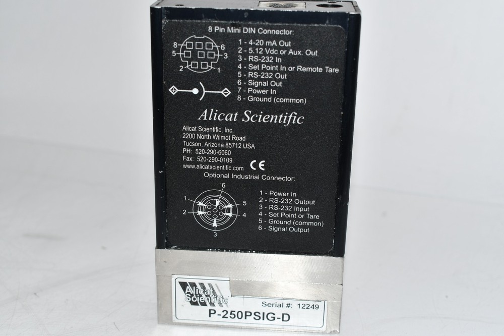 Alicat Scientific P-250PSIG-D Pressure Controller Digital Mass Flow Controller