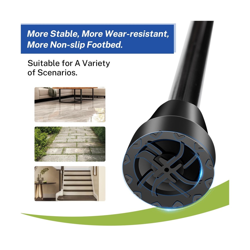 Forearm Crutches for Adults,Open Cuff,Handle with Light Reflector,Foldable an...