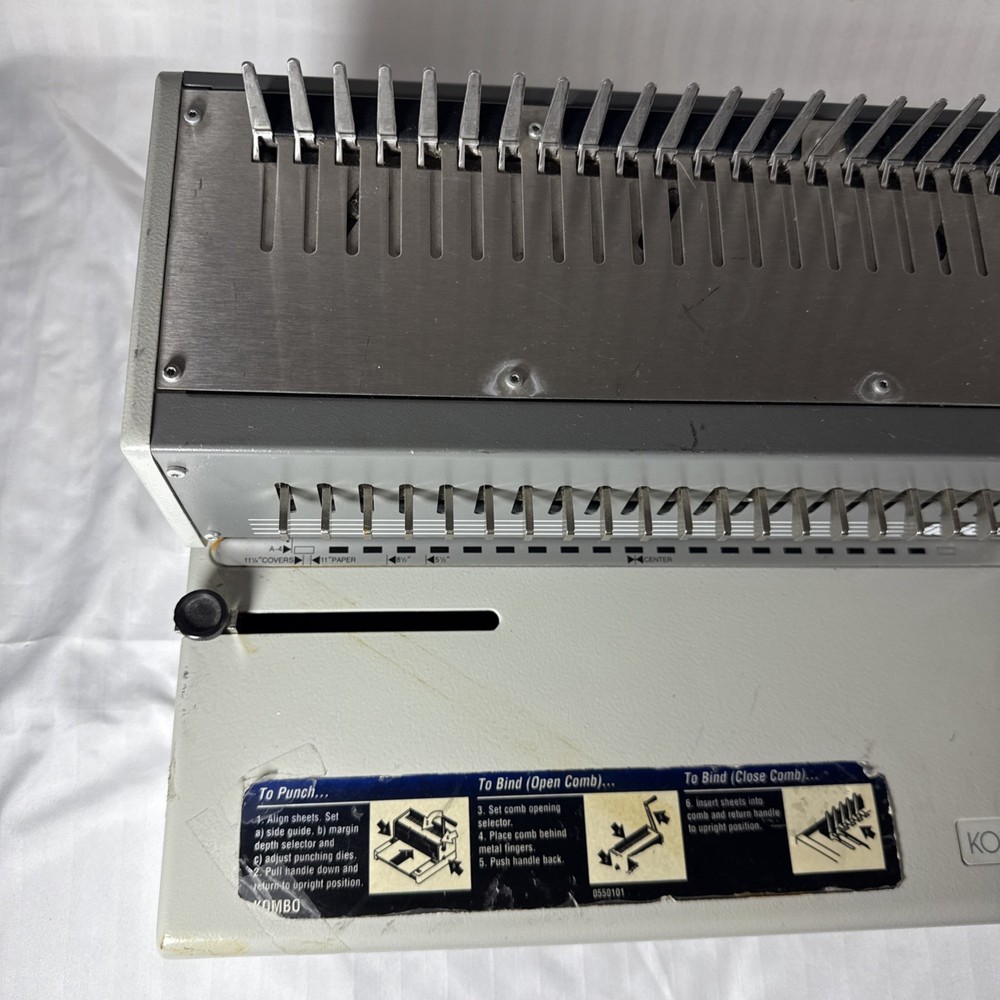 ibico KOMBO Heavy Duty Manual Hole Punch & Comb Binding Machine