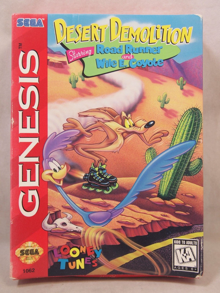 Desert Demolition (SEGA Genesis) Authentic CARDBOARD BOX ONLY