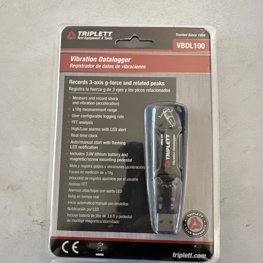 Triplett 3-Axis Vibration Datalogger