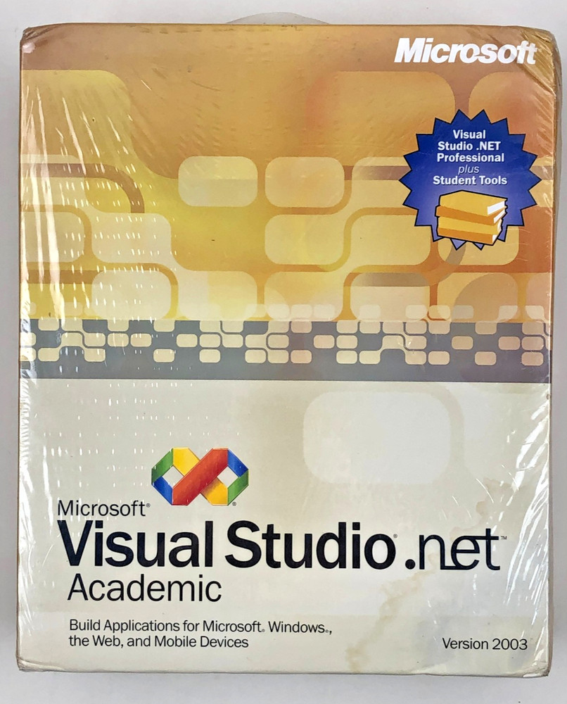 Microsoft Visual Studio .NET Academic Version 2003 Sealed DAMAGED PACKAGE