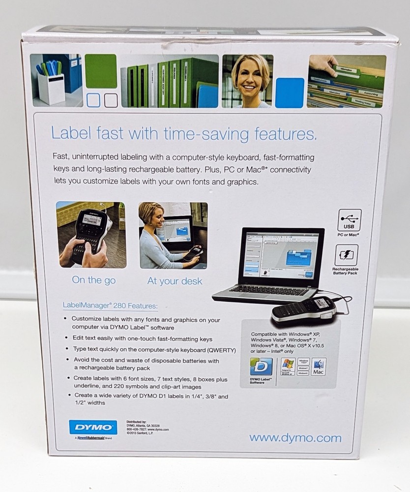 DYMO LabelManager 280 (Rechargeable Handheld Label Maker / PC & Mac Connectable)