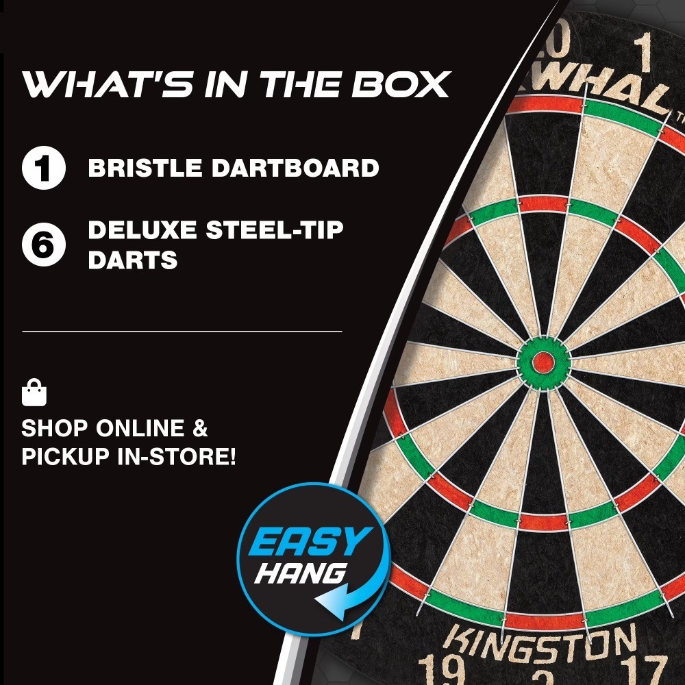 Official Size Bristle Dartboard, Easy Hang Design