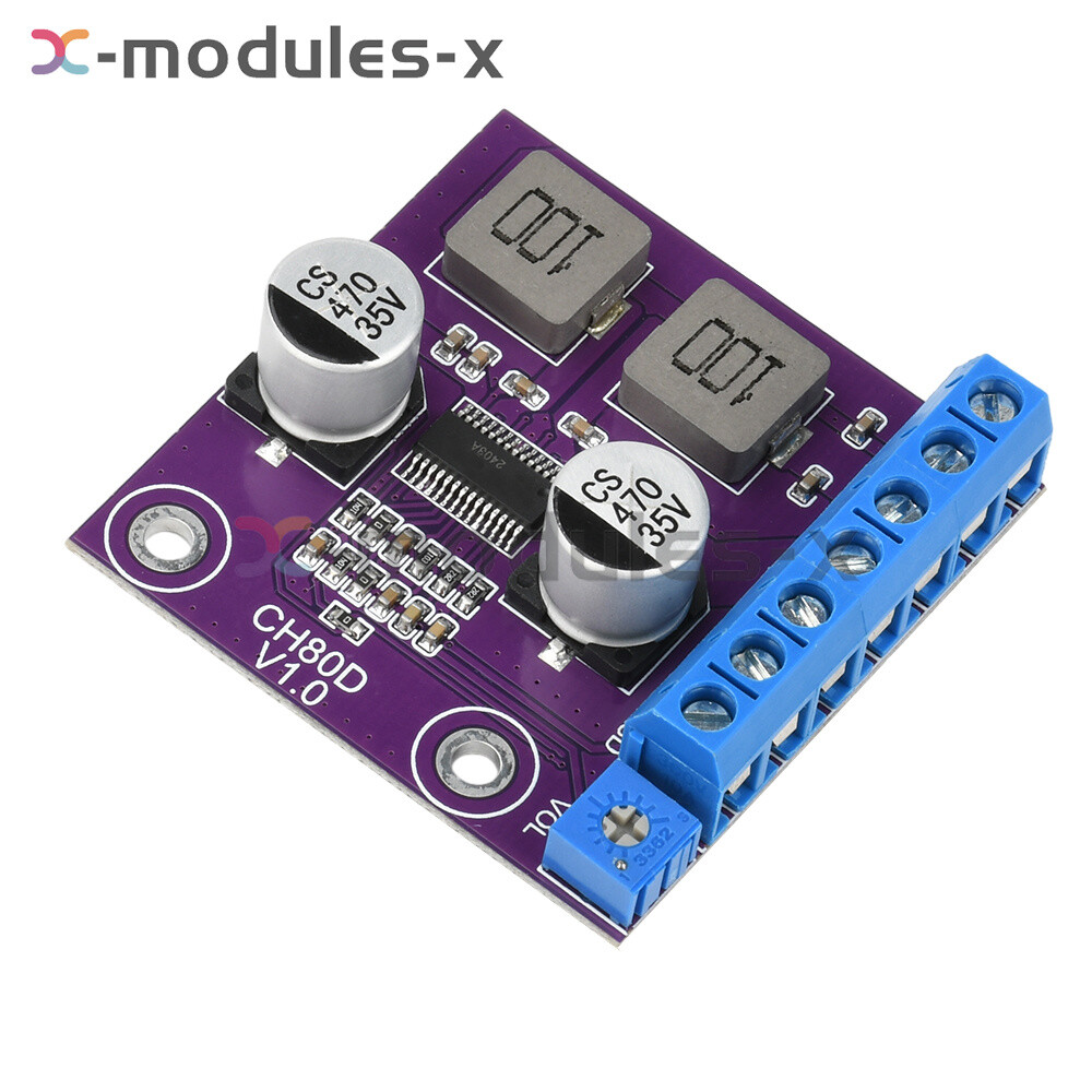 80W Stereo Voice Audio Amplifier Module Class D Amplifier Board Player Module