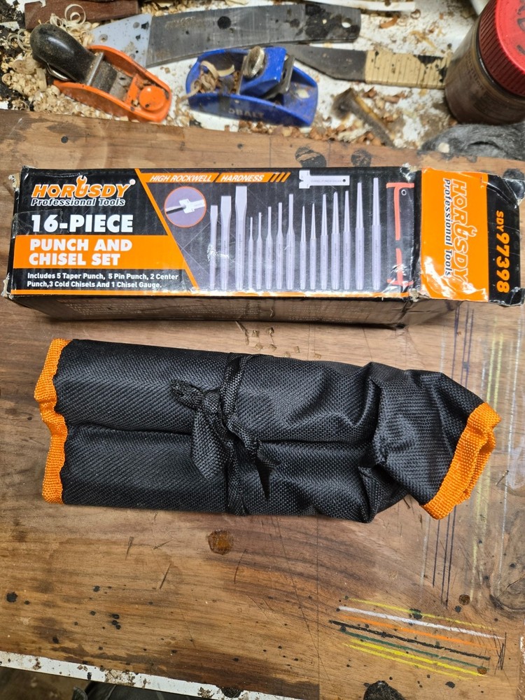Horusdy Punch & Chisel Set, 16 pcs., NOS in Nice Canvas Roll