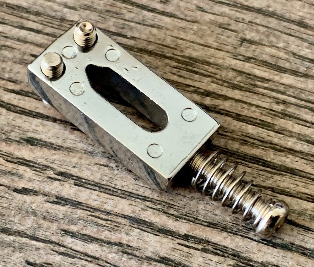 Rare Vtg Stratocaster Bridge Long String Saddle
