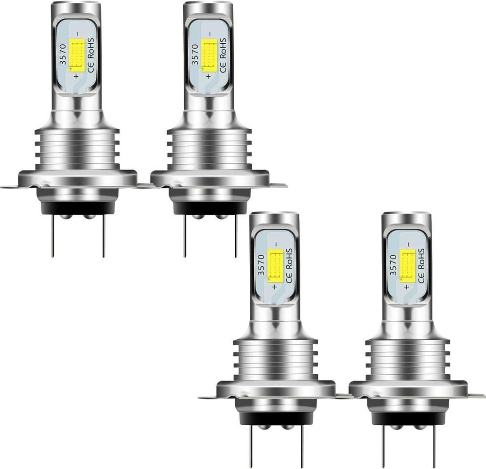 H7 LED Headlight Bulb (4-Pack) H7 80W 3570 2SMD 6000K High Bright Decoding Light