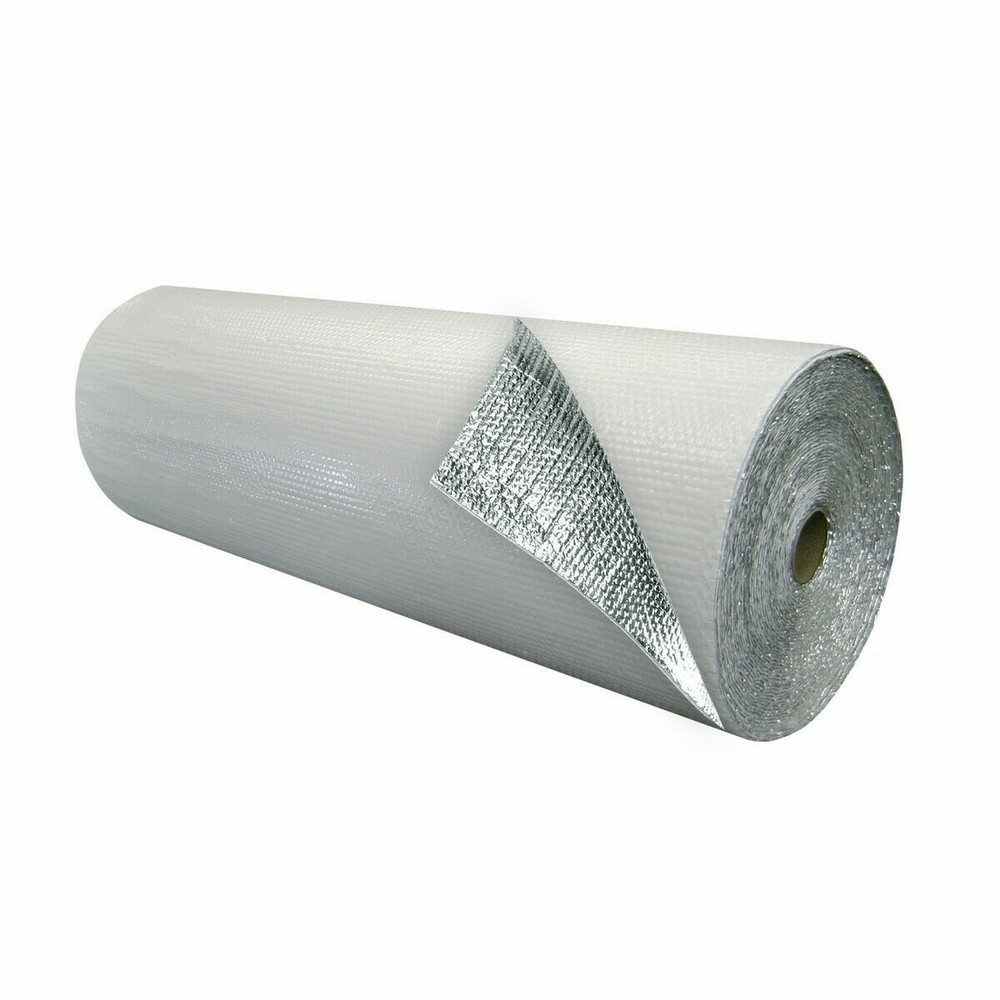 Reflective WHITE POLY Foil BUBBLE Insulation R8 1/4inch 4FT X 125FT